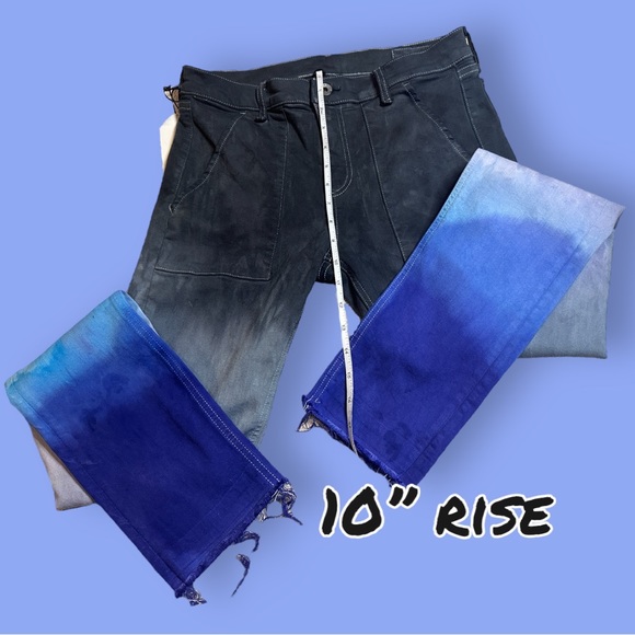 Originally NWT White Carpenter Jeans Dip Dyed in Graphite/Midnight Blue. Sz 28 - Picture 5 of 11